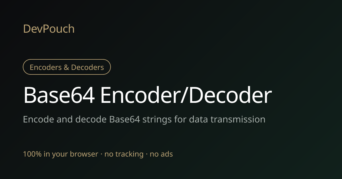 Base64 Encoder/Decoder | DevPouch