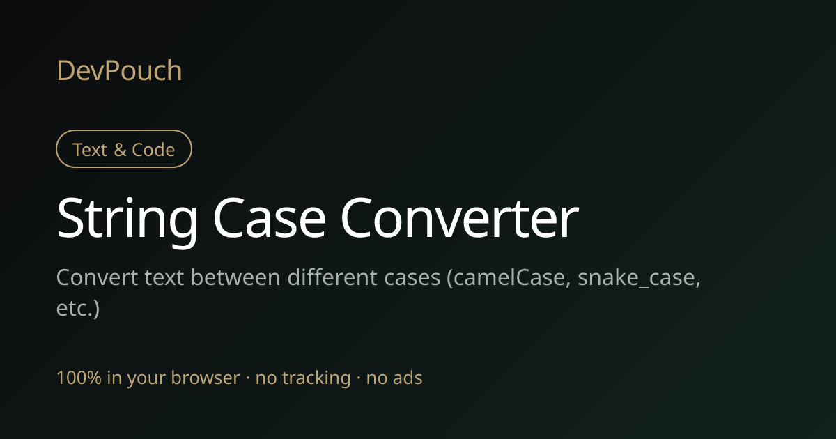 String Case Converter | DevPouch